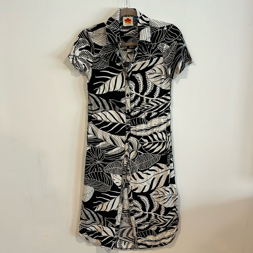 Farm for Anthropologie xs leaf print dress